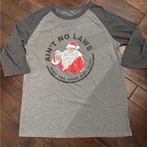 Santa Drink with Claus Raglan Tee